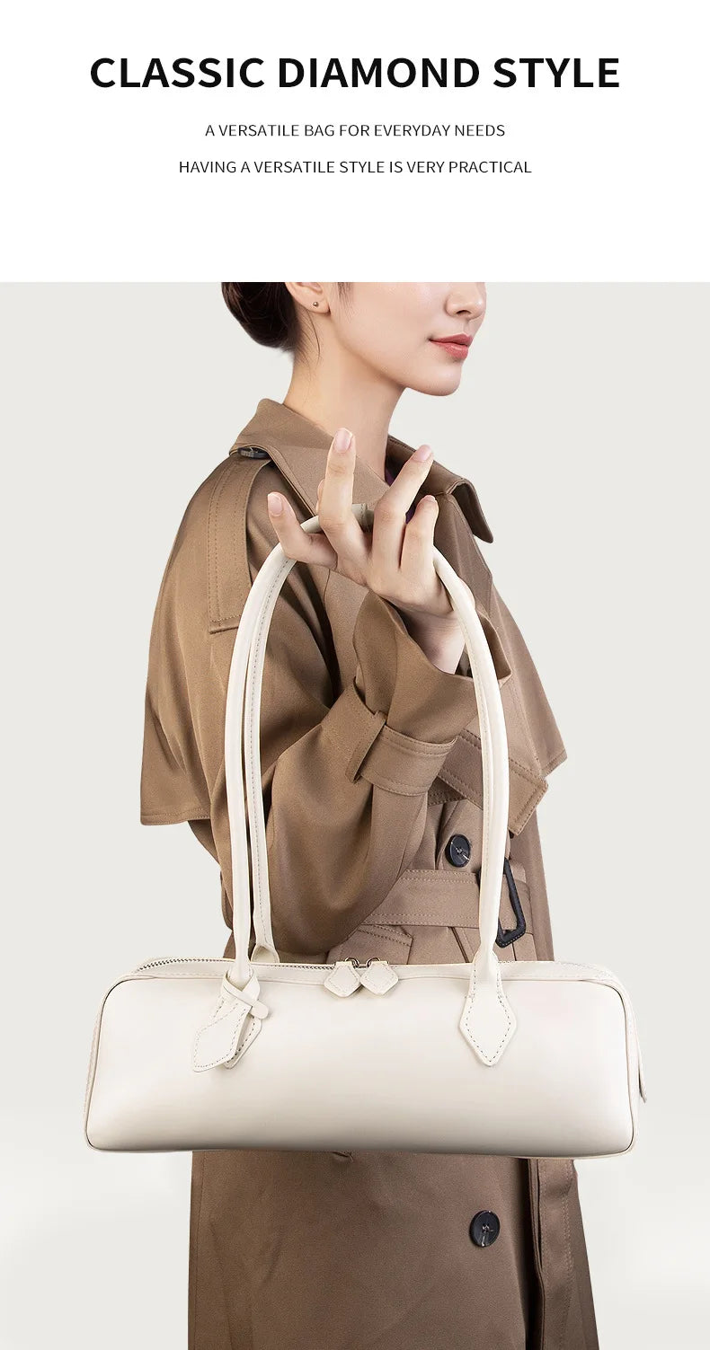 Hot Sale Genuine Leather Bag Woman Luxury Bag Korean Vintage Long Shoulder Bag Handbags Ladies Underarm Bags Travel Bag