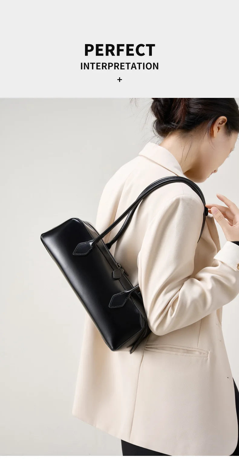 Hot Sale Genuine Leather Bag Woman Luxury Bag Korean Vintage Long Shoulder Bag Handbags Ladies Underarm Bags Travel Bag