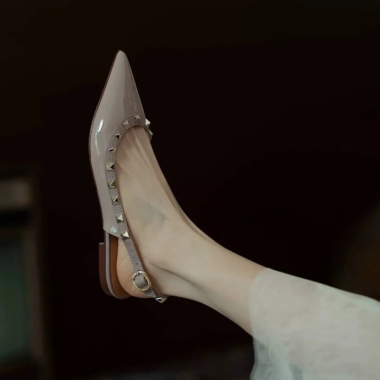 【Measure Your Feet Length Before Order】Rivets Back Strap Luxury Designer Women Elegant Sandals Block High Heel Shoes 121-CHC-33