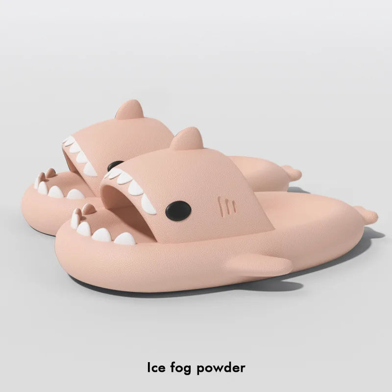 نعال قرش جديدة للنساء صيفية لطيفة من مادة إي في إيه للرجال غير قابلة للانزلاق للاستخدام الداخلي والخارجي أحذية شاطئ للبنات والأولاد صنادل 