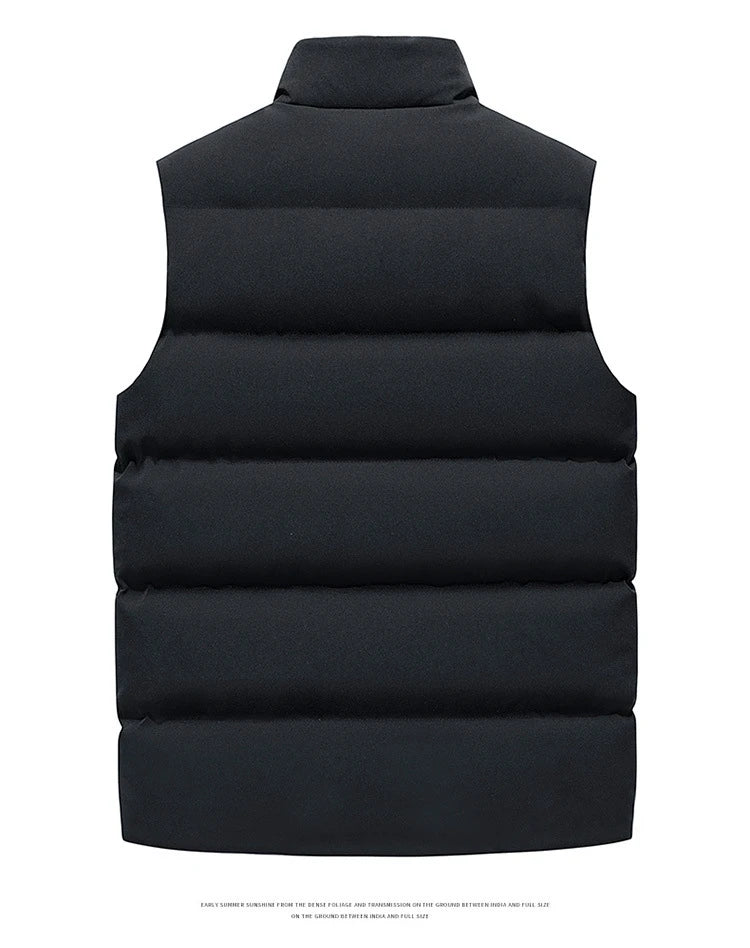 Soft Padded Waistcoat Men Lightweight Waistcoat Stylish Men's Winter Vest Warm Windproof Sleeveless Outerwear with for Outdoor