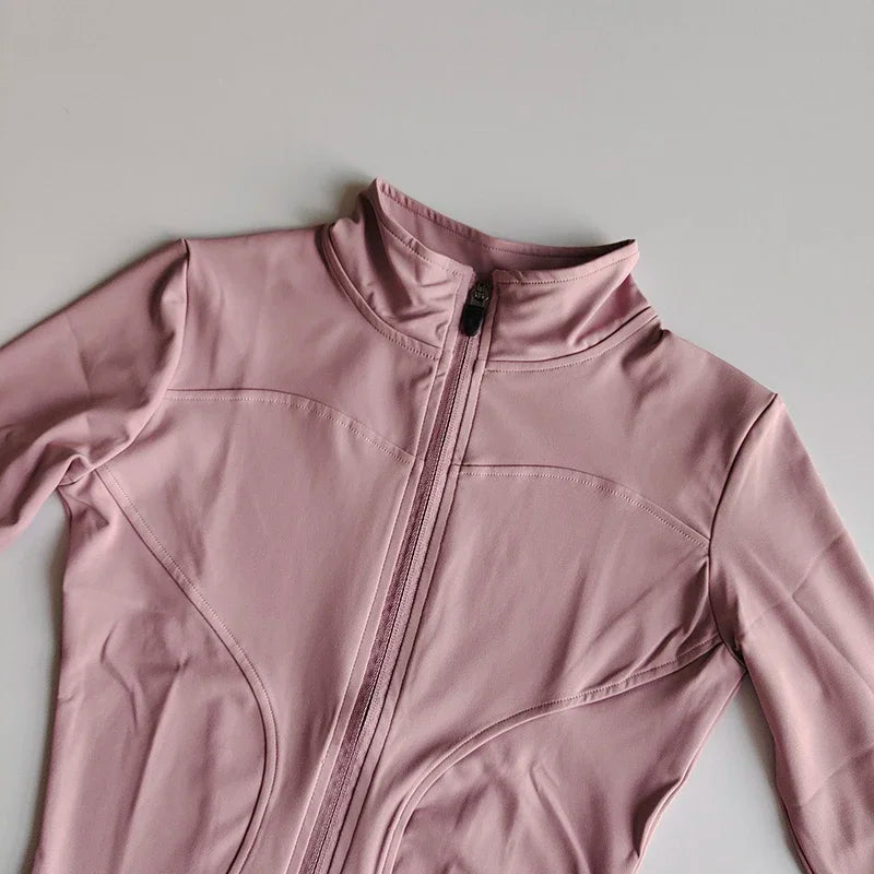 New Slim Winter Yoga Jacket for Women Coat Shirts Sports Waist Tightening Fitness Wear Long-sleeved Pilates Top Clothing