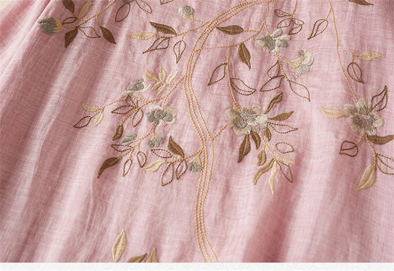 Summer Print Vintage Dresses For Women 2026 New Casual Long Thin Breathable Dress Femme Robe Office Lady Work Elegant Clothing