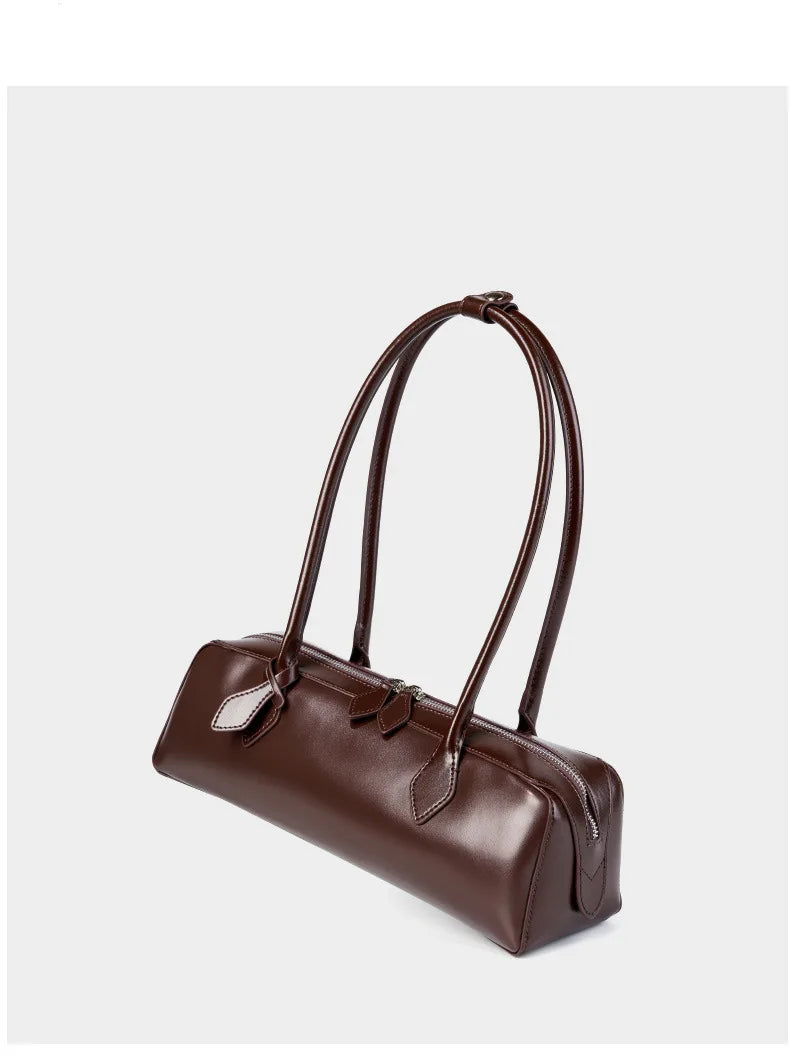 Hot Sale Genuine Leather Bag Woman Luxury Bag Korean Vintage Long Shoulder Bag Handbags Ladies Underarm Bags Travel Bag