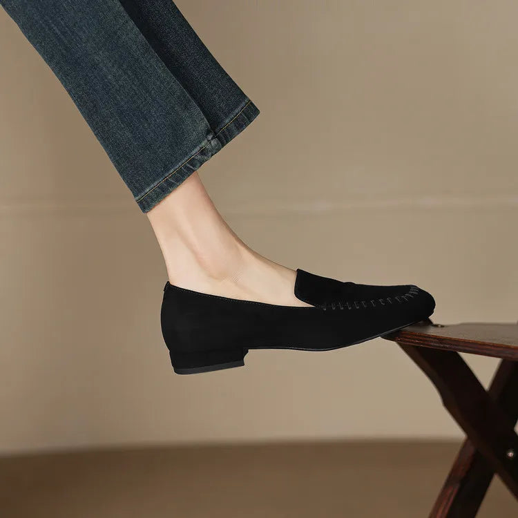 New Spring Autumn Genuine Leather Women Shoes Fashion Round Toe Loafers Shoes for Women Low Heels Women Pumps Ladies Shoes