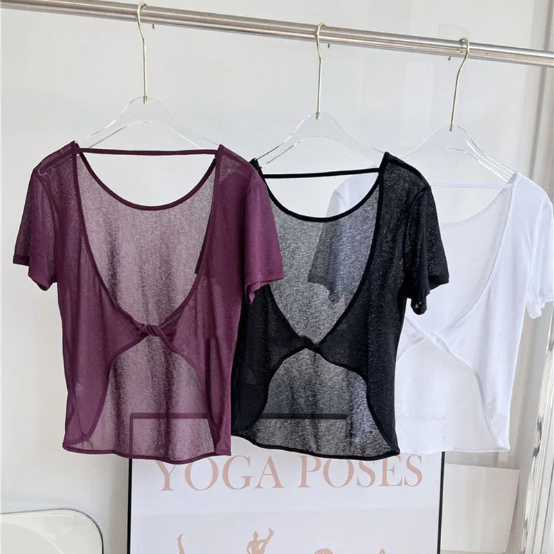 قمصان رياضية بدون أكمام للنساء، ملابس رياضية للنساء، تي شيرت رياضي، قميص يوغا مفتوح الظهر، بلوزات رياضية للنساء، قميص لياقة بدنية للنساء، جيرسي نسائي 