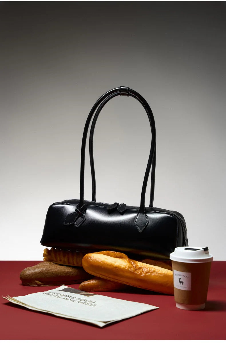Hot Sale Genuine Leather Bag Woman Luxury Bag Korean Vintage Long Shoulder Bag Handbags Ladies Underarm Bags Travel Bag
