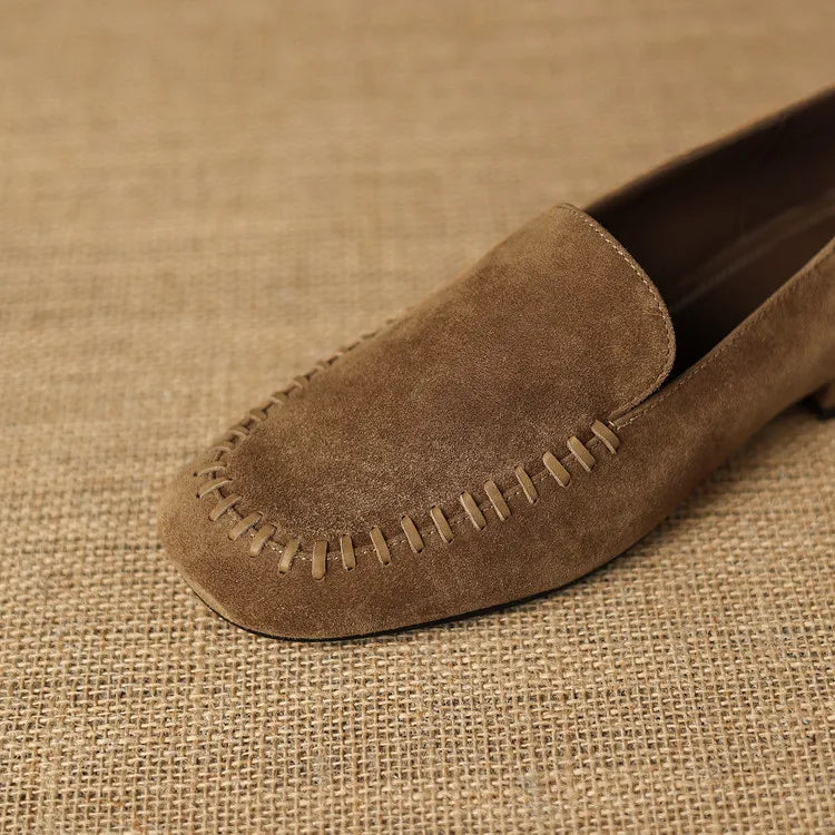 New Spring Autumn Genuine Leather Women Shoes Fashion Round Toe Loafers Shoes for Women Low Heels Women Pumps Ladies Shoes