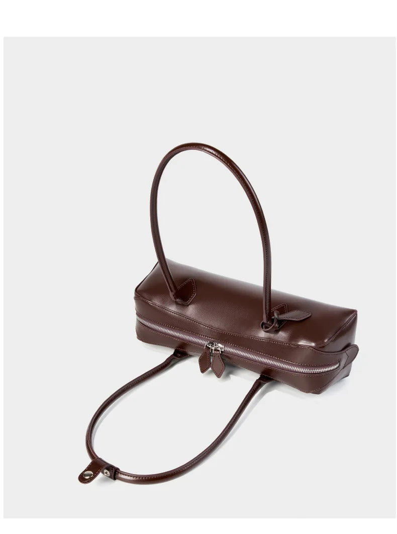Hot Sale Genuine Leather Bag Woman Luxury Bag Korean Vintage Long Shoulder Bag Handbags Ladies Underarm Bags Travel Bag