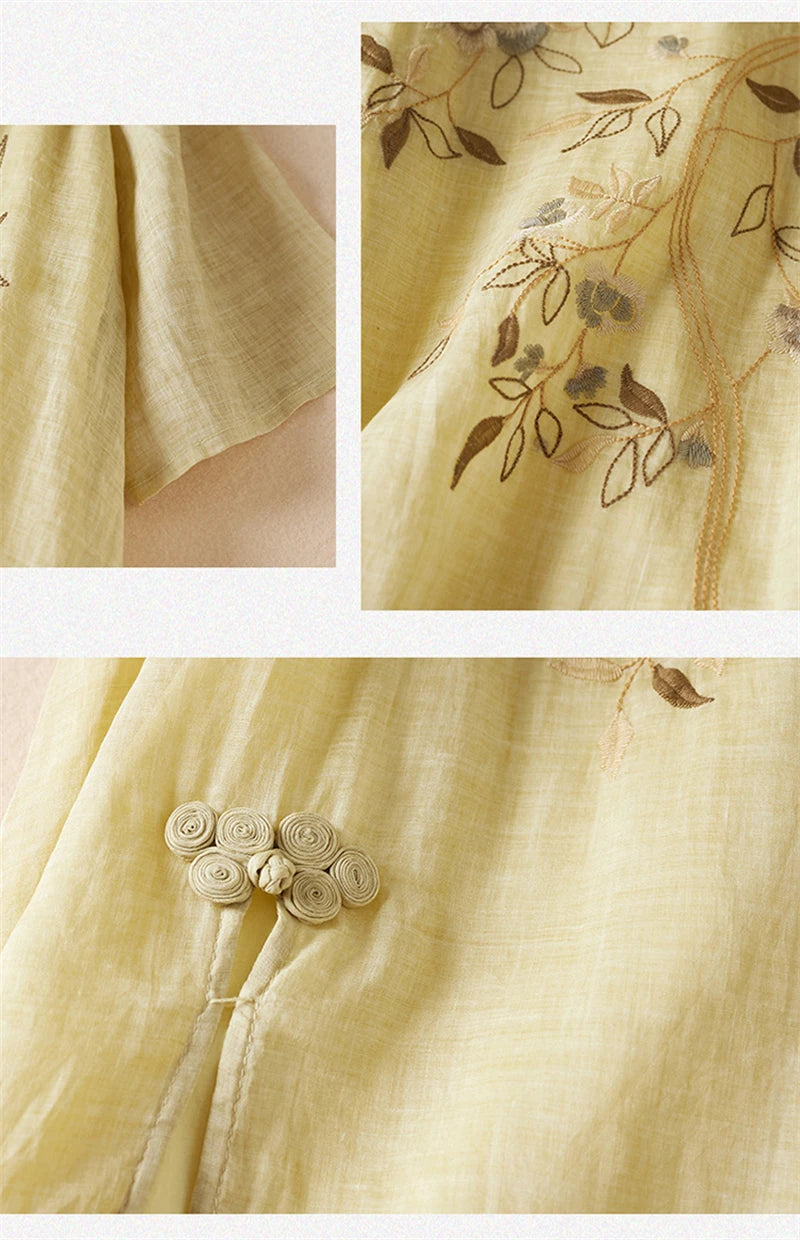 Summer Print Vintage Dresses For Women 2026 New Casual Long Thin Breathable Dress Femme Robe Office Lady Work Elegant Clothing