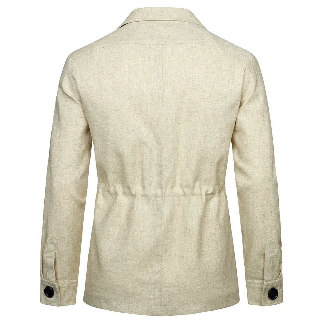 Mens Coats Safari Jacket Linen British Retro Gentry Suit Pockets Outerwear Fashion Solid Color Male Tops Ropa Hombre