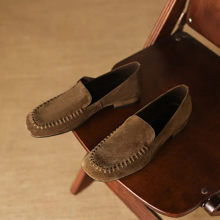 New Spring Autumn Genuine Leather Women Shoes Fashion Round Toe Loafers Shoes for Women Low Heels Women Pumps Ladies Shoes