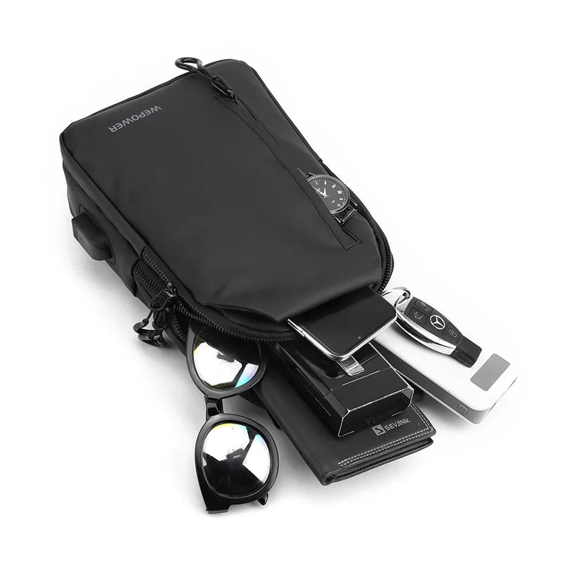 حقيبة كروس أنيقة ذات سعة كبيرة ومقاومة للماء وخفيفة الوزن ومريحة وناعمة للرجال وحقائب كتف واحدة 