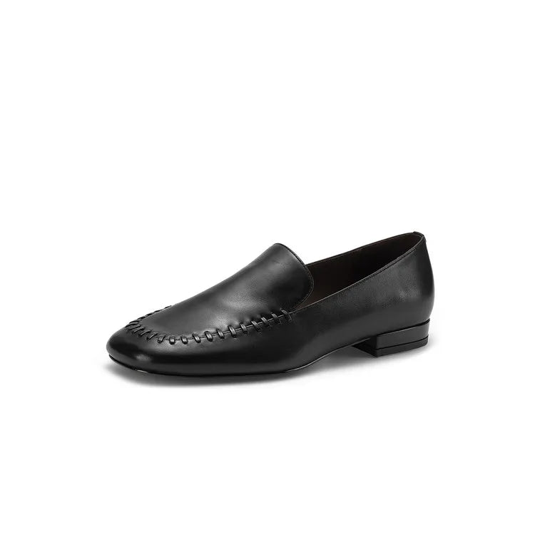 New Spring Autumn Genuine Leather Women Shoes Fashion Round Toe Loafers Shoes for Women Low Heels Women Pumps Ladies Shoes