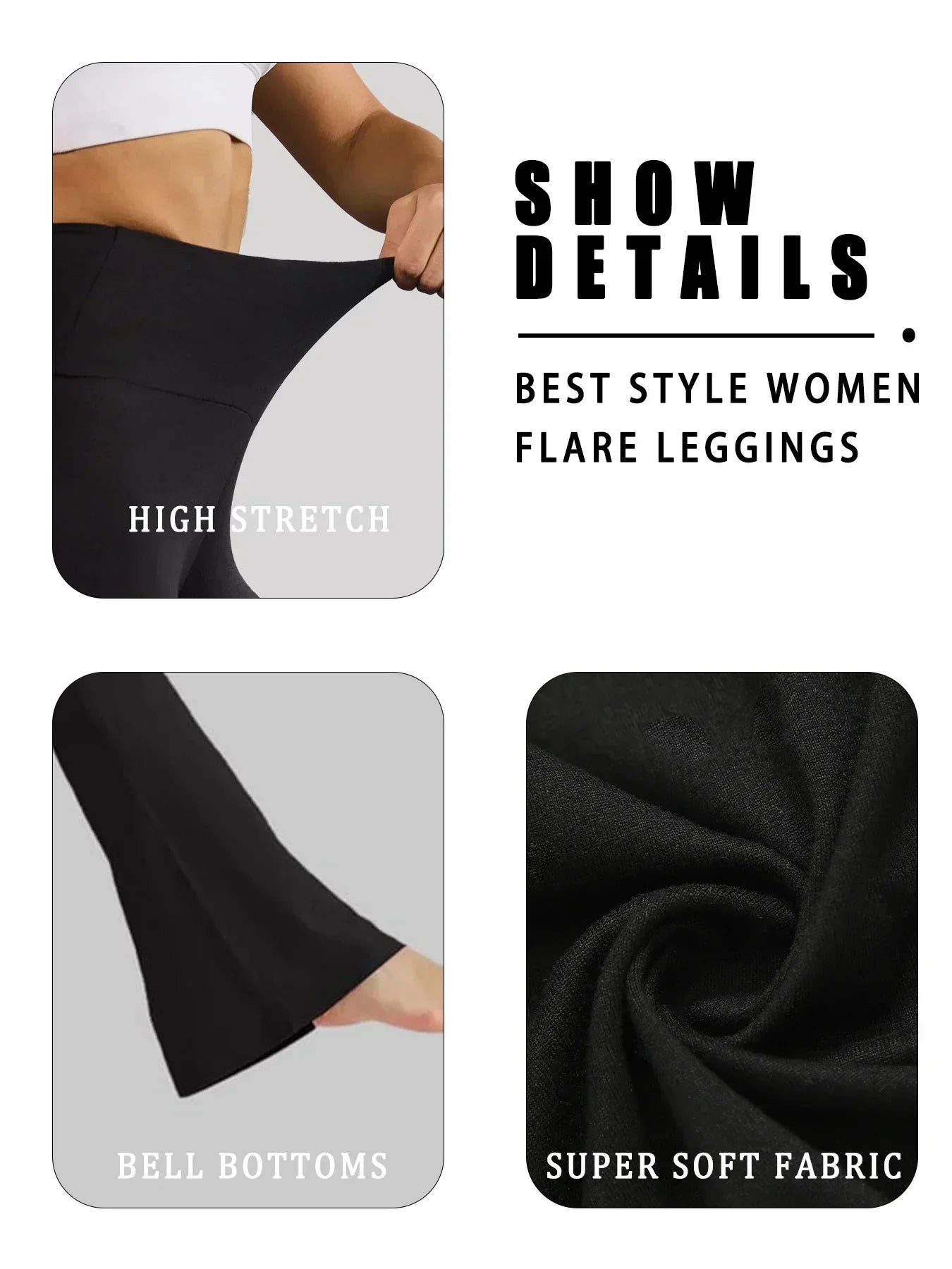 بنطلون نسائي واسع من الأسفل ناعم للغاية، بخصر مرتفع للتحكم في البطن، لممارسة تمارين اليوغا والضغط واللياقة البدنية في صالة الألعاب الرياضية، بنطلون طويل بقصة جرس 