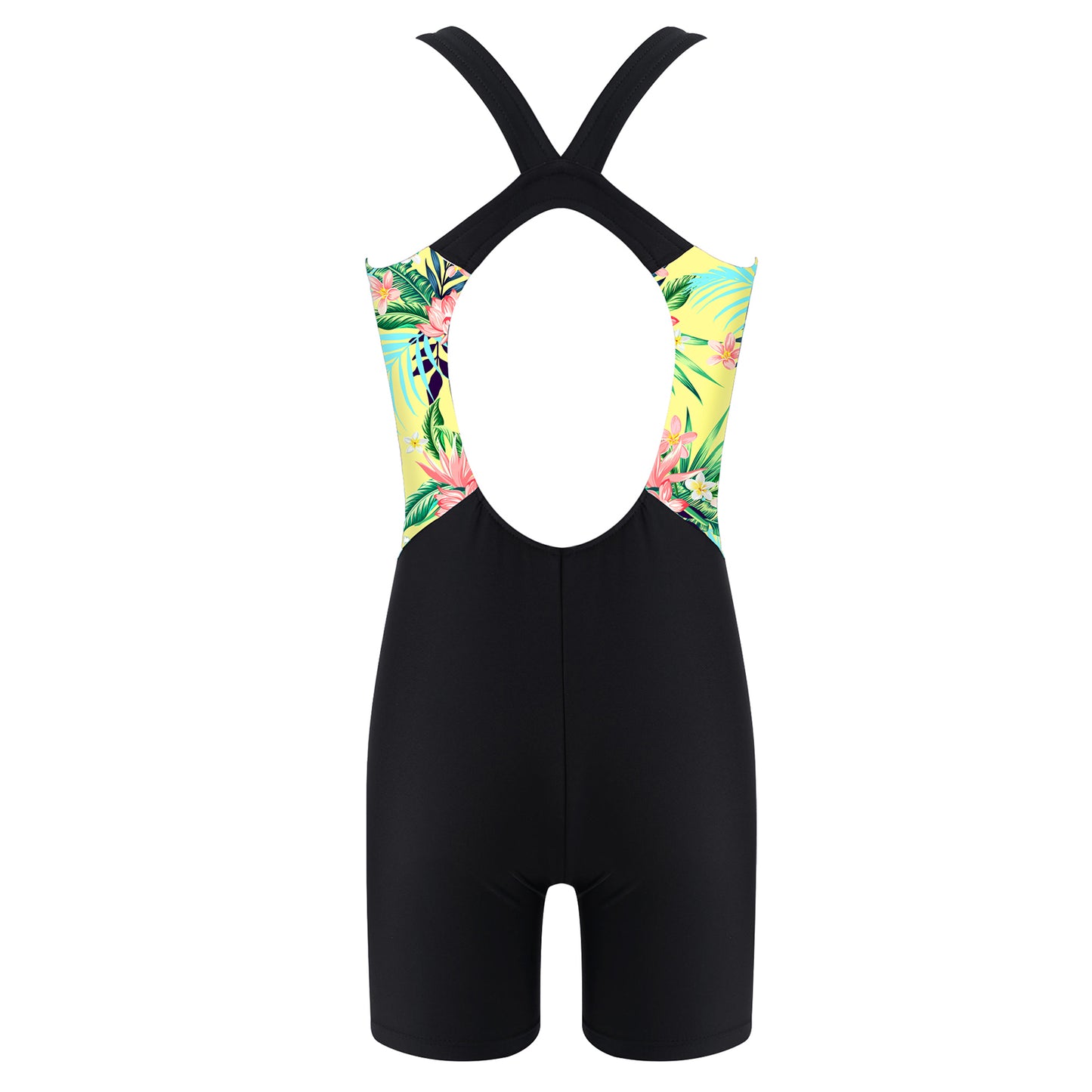 Kids Girls Legsuit Swimsuit Sleeveless One Piece Swimwear Sports Rashguard Shorty Wetsuit Surfing Swimming Jumpsuit Bodysuit