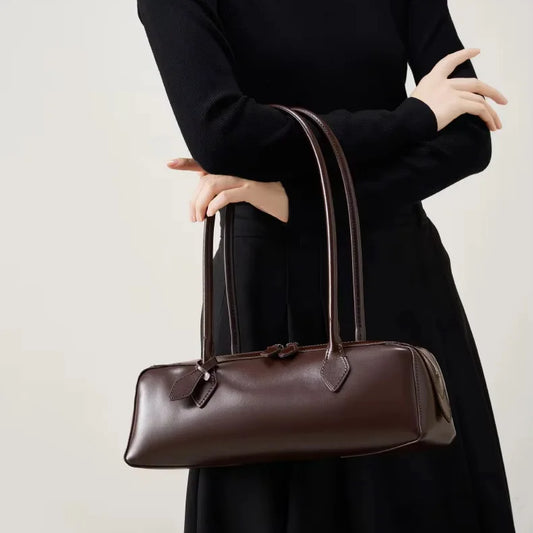 Hot Sale Genuine Leather Bag Woman Luxury Bag Korean Vintage Long Shoulder Bag Handbags Ladies Underarm Bags Travel Bag
