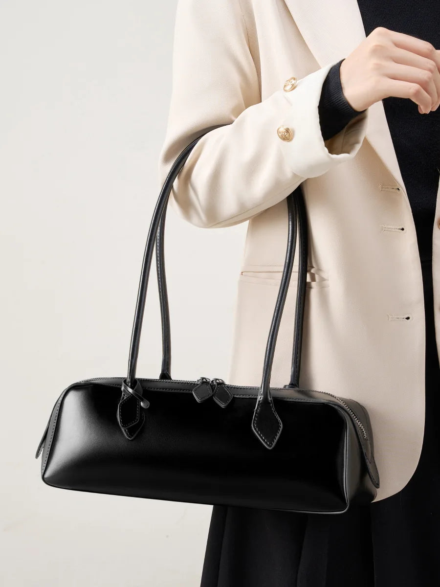 Hot Sale Genuine Leather Bag Woman Luxury Bag Korean Vintage Long Shoulder Bag Handbags Ladies Underarm Bags Travel Bag