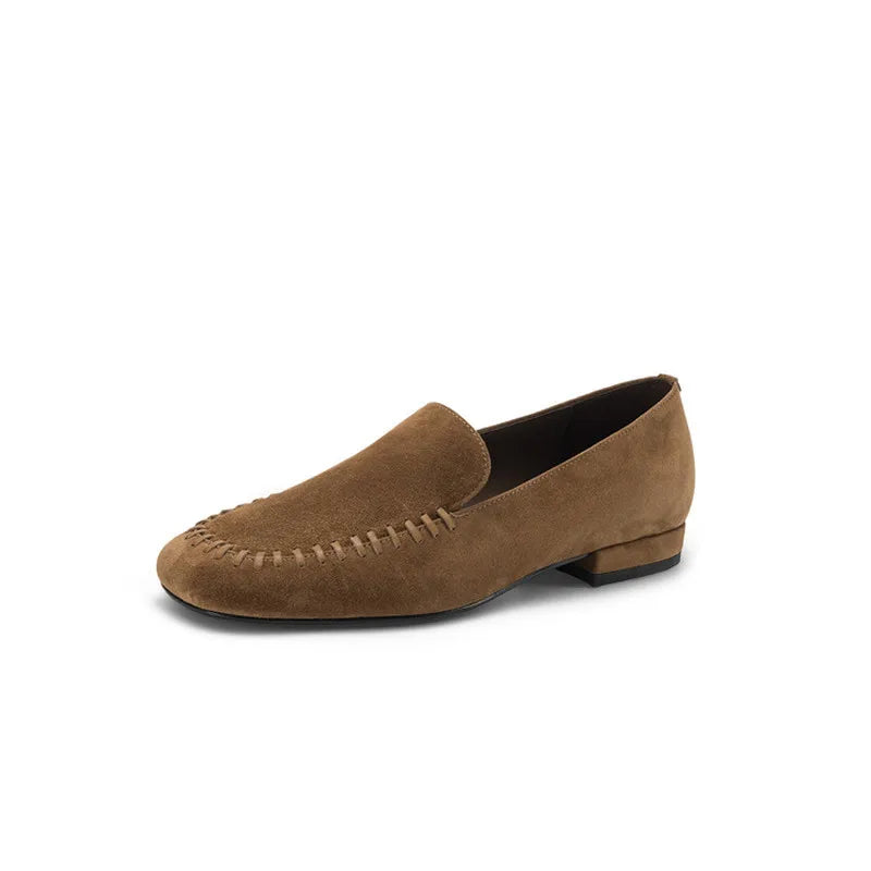 New Spring Autumn Genuine Leather Women Shoes Fashion Round Toe Loafers Shoes for Women Low Heels Women Pumps Ladies Shoes