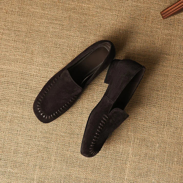 New Spring Autumn Genuine Leather Women Shoes Fashion Round Toe Loafers Shoes for Women Low Heels Women Pumps Ladies Shoes