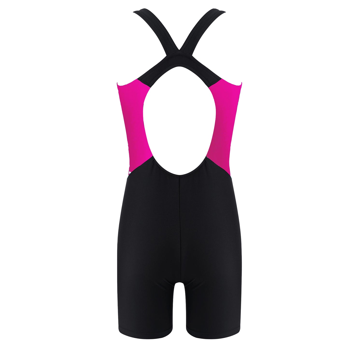 Kids Girls Legsuit Swimsuit Sleeveless One Piece Swimwear Sports Rashguard Shorty Wetsuit Surfing Swimming Jumpsuit Bodysuit