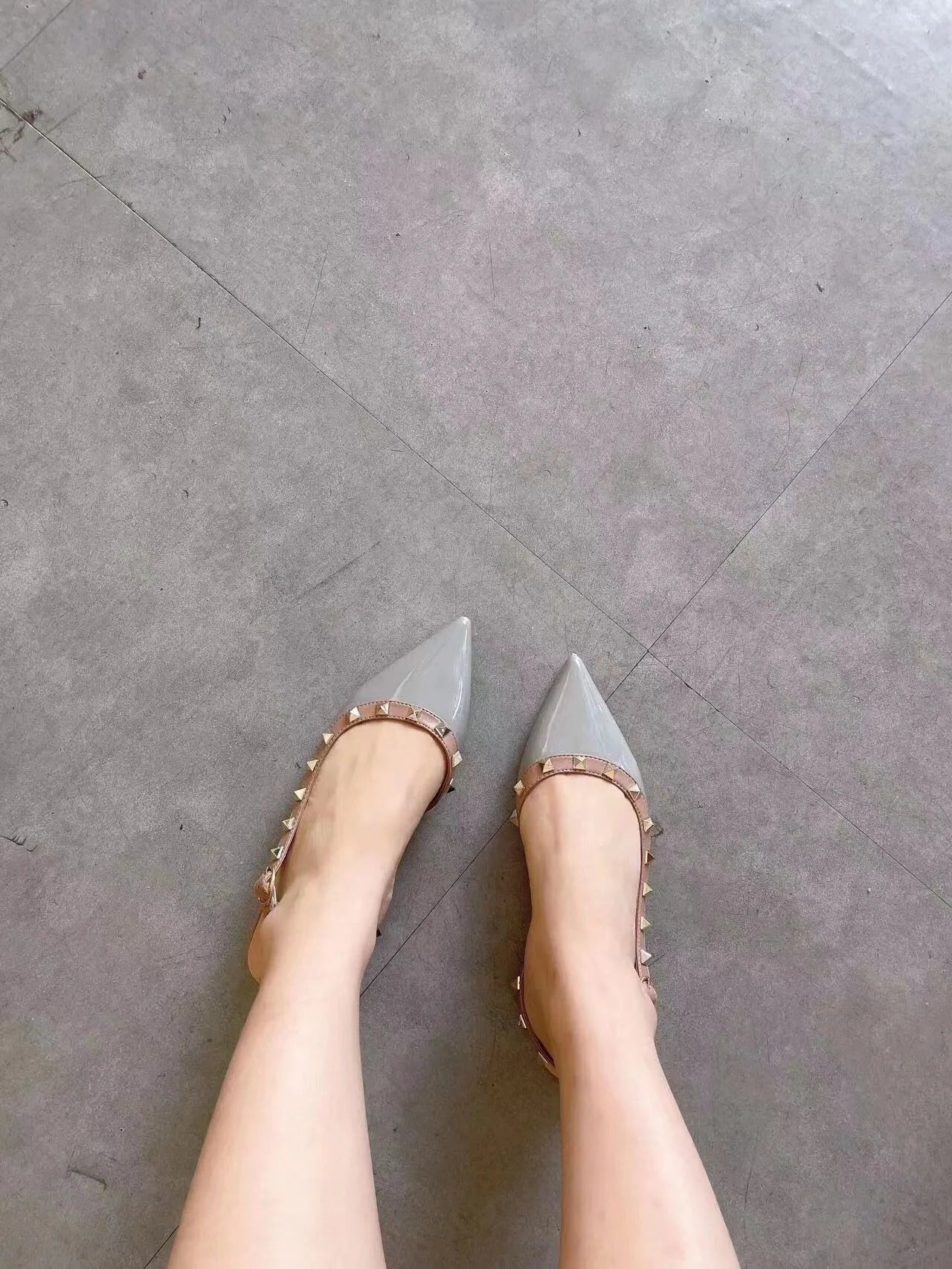 【Measure Your Feet Length Before Order】Rivets Back Strap Luxury Designer Women Elegant Sandals Block High Heel Shoes 121-CHC-33