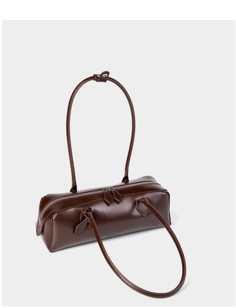 Hot Sale Genuine Leather Bag Woman Luxury Bag Korean Vintage Long Shoulder Bag Handbags Ladies Underarm Bags Travel Bag